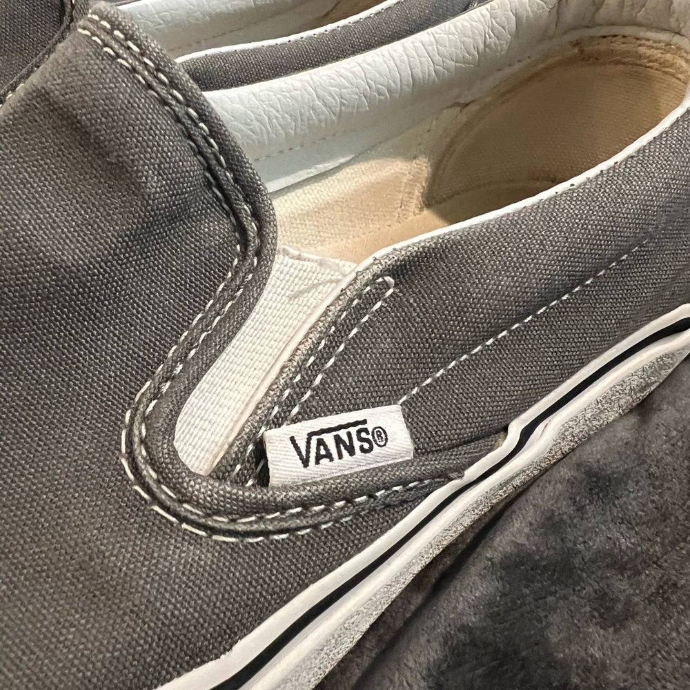 Vans Classic Gray Slip-On Sneakers